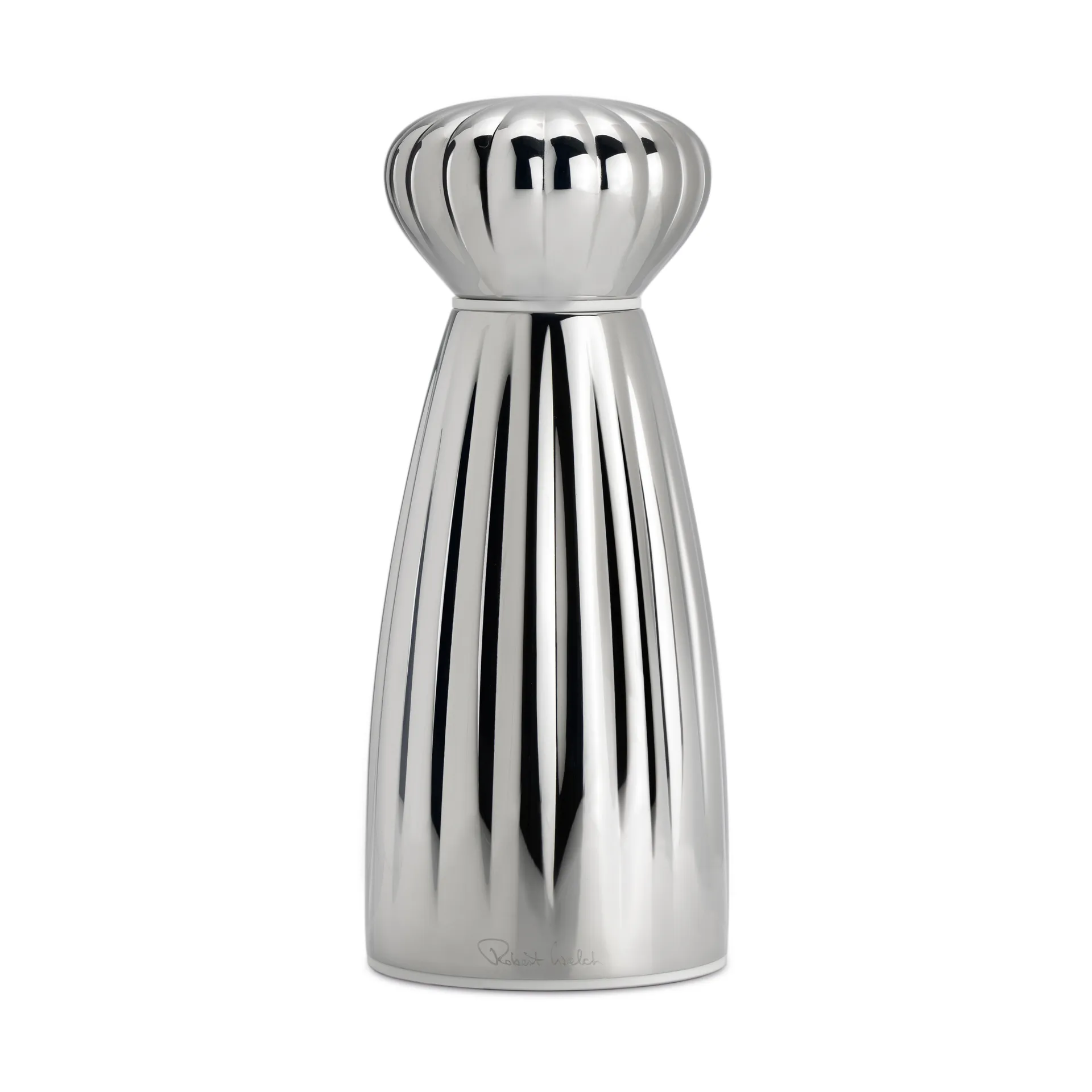 Palm bright salt grinder stainless steel 16.8 cm, White Robert Welch