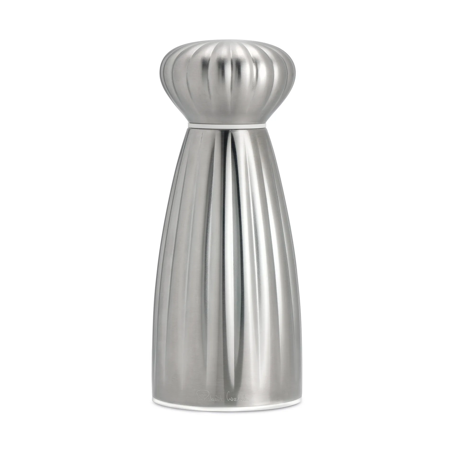 Palm satin salt grinder stainless steel 16.8 cm, White Robert Welch