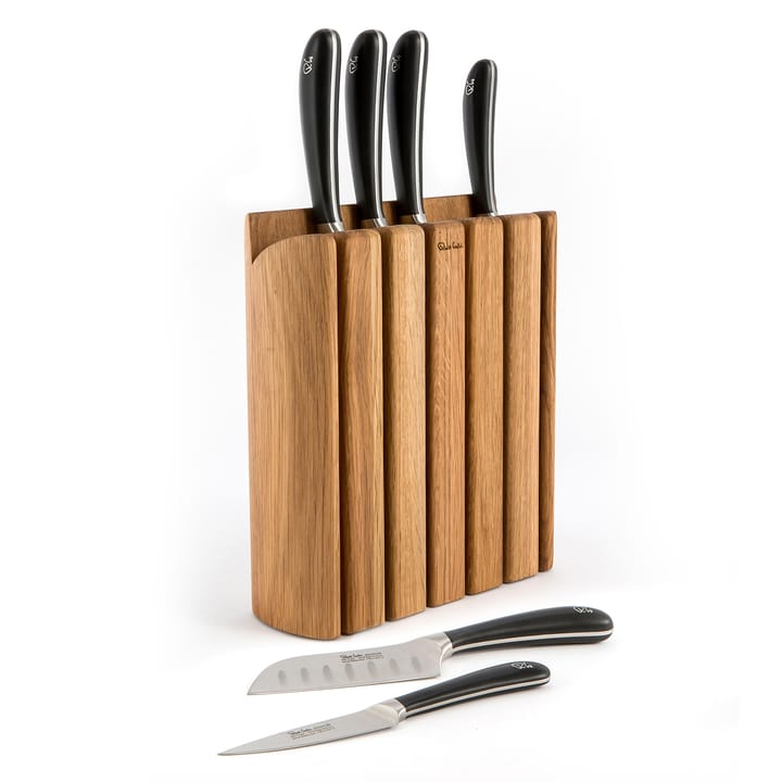 Signature Book Oak knife block set 7 pieces - oak - Robert Welch