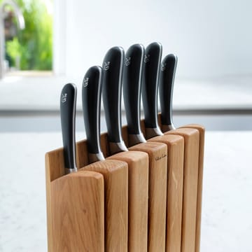 Signature Book Oak knife block set 7 pieces - oak - Robert Welch