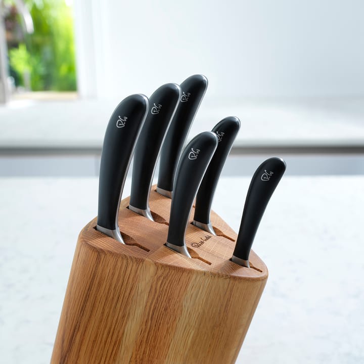 Robert Welch Signature Six Piece Knife Block Set with Sharpener