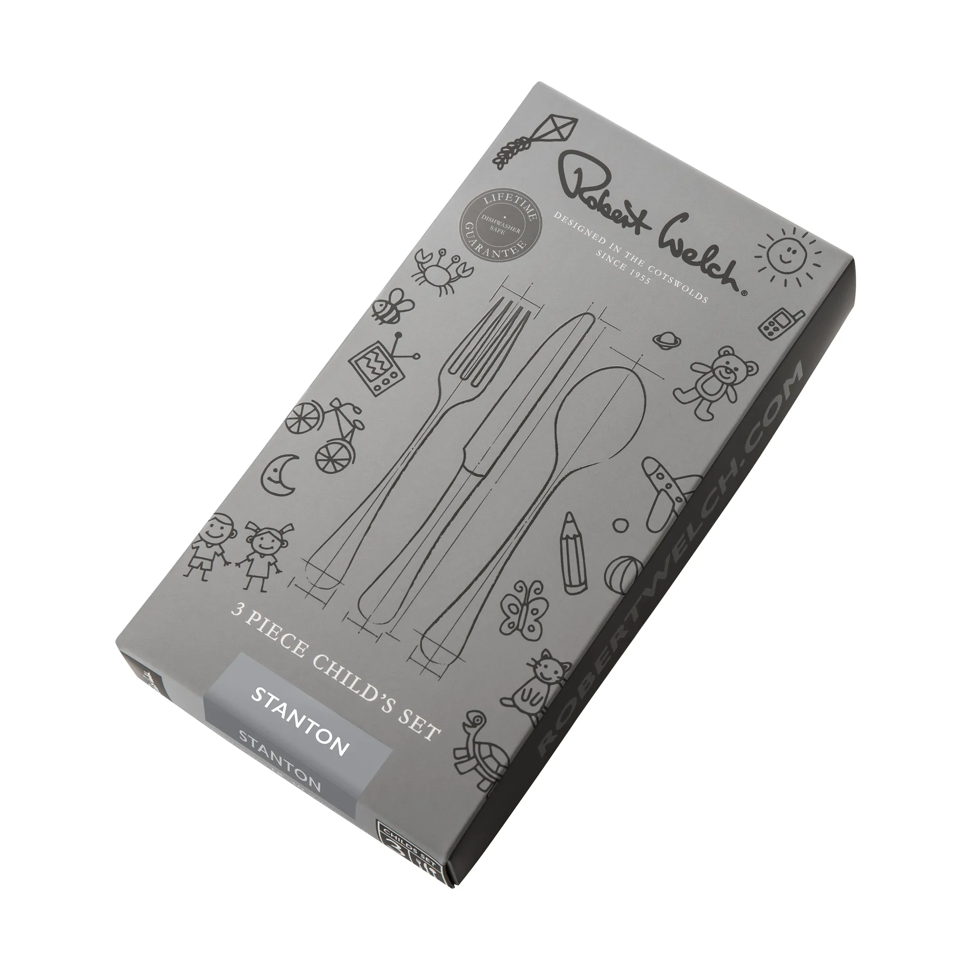 Stanton Bright children's cutlery 3 pieces, Stainless steel Robert Welch