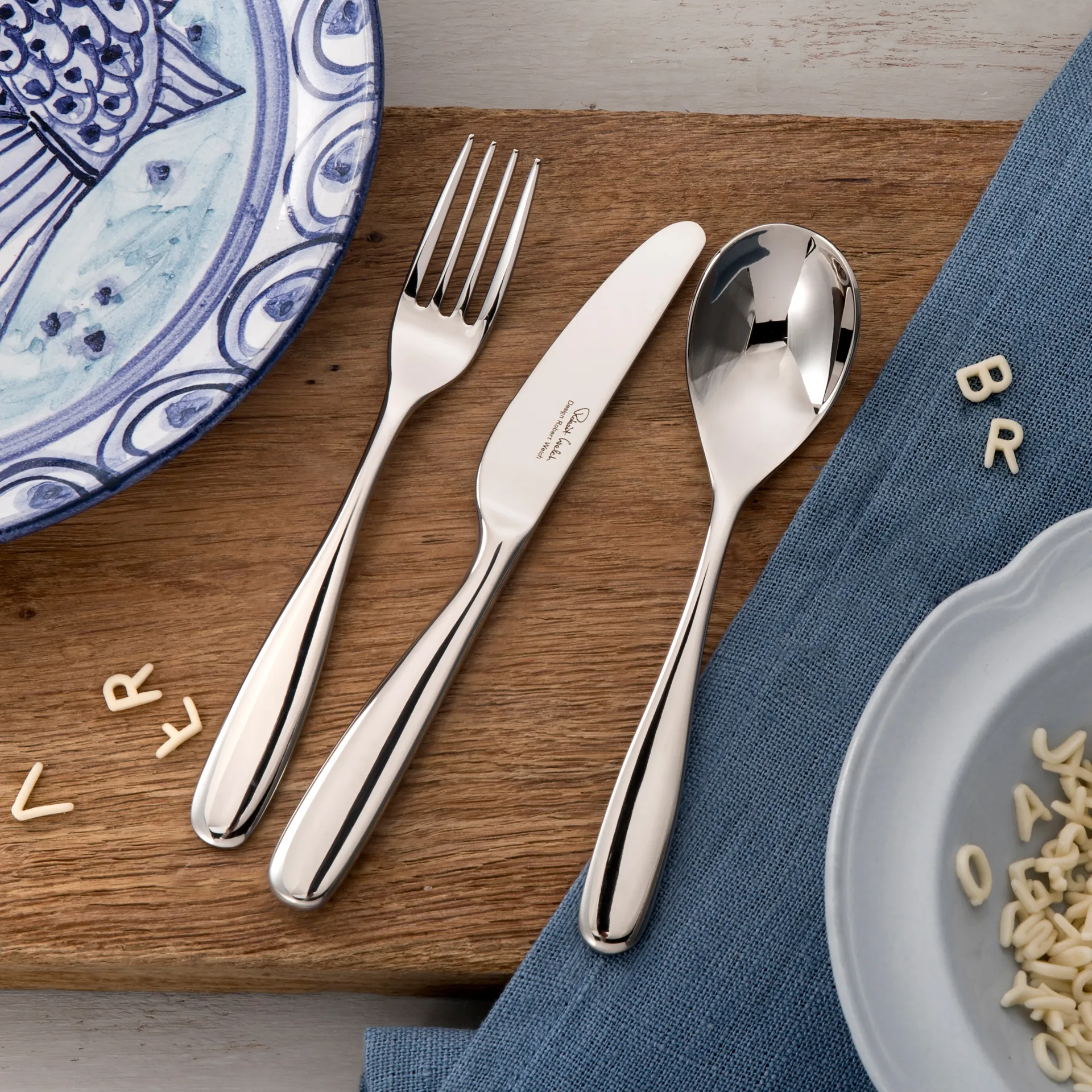 Stanton Bright children's cutlery 3 pieces, Stainless steel Robert Welch