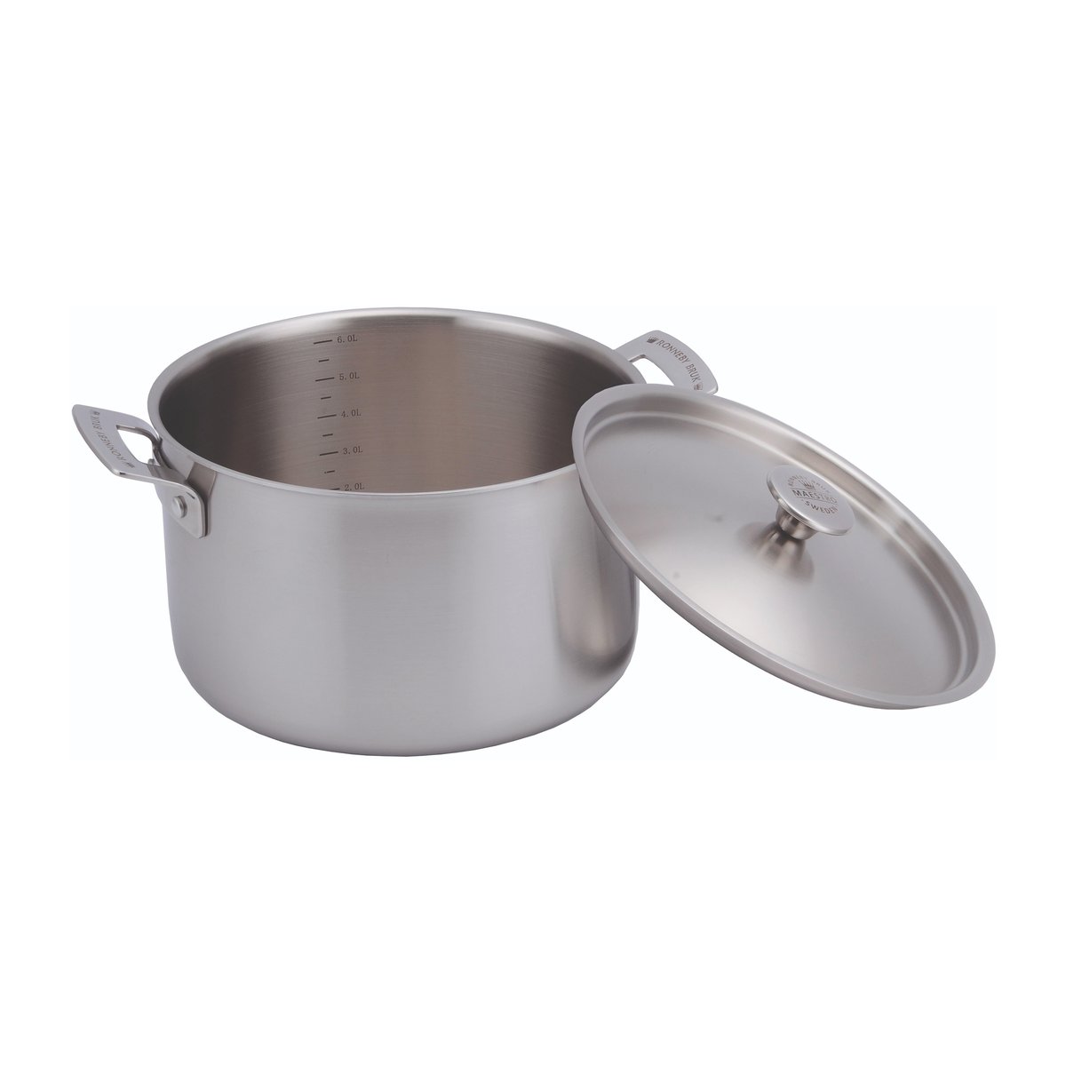 Ronneby Bruk Inox casserole stainless steel sauce pan lid 6 l