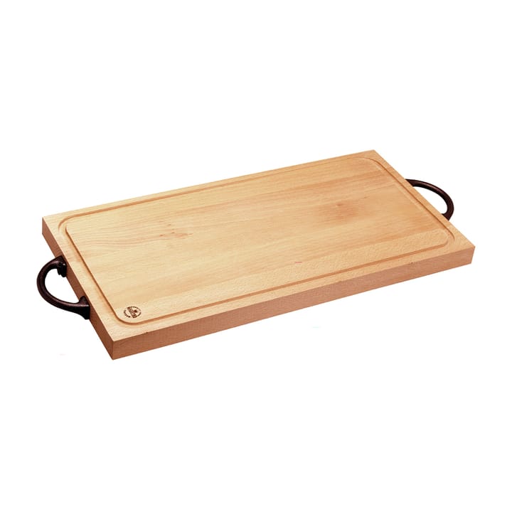 Maestro cutting board beech cast iron handle double - 25x50 cm - Ronneby Bruk