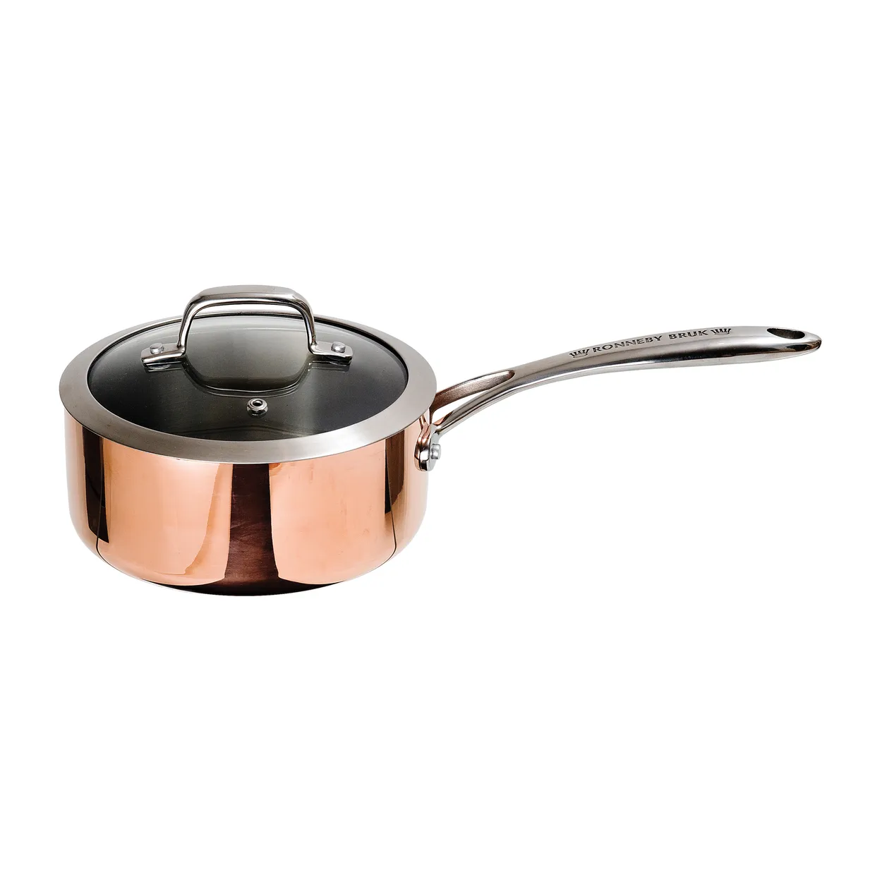Ronneby Bruk Maestro saucepan copper 2 L | Scandinavian Design | Saucepans | Gold-coloured