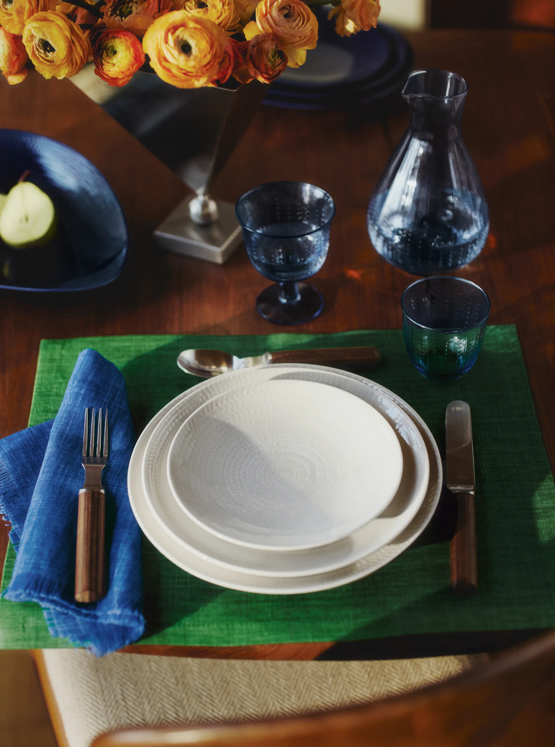 Blue Fire plate, White, 26 cm Rörstrand