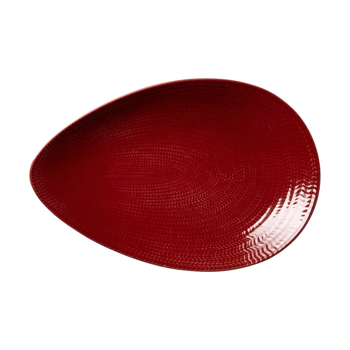 Blue Fire serving platter - Red, 24x35 cm - Rörstrand