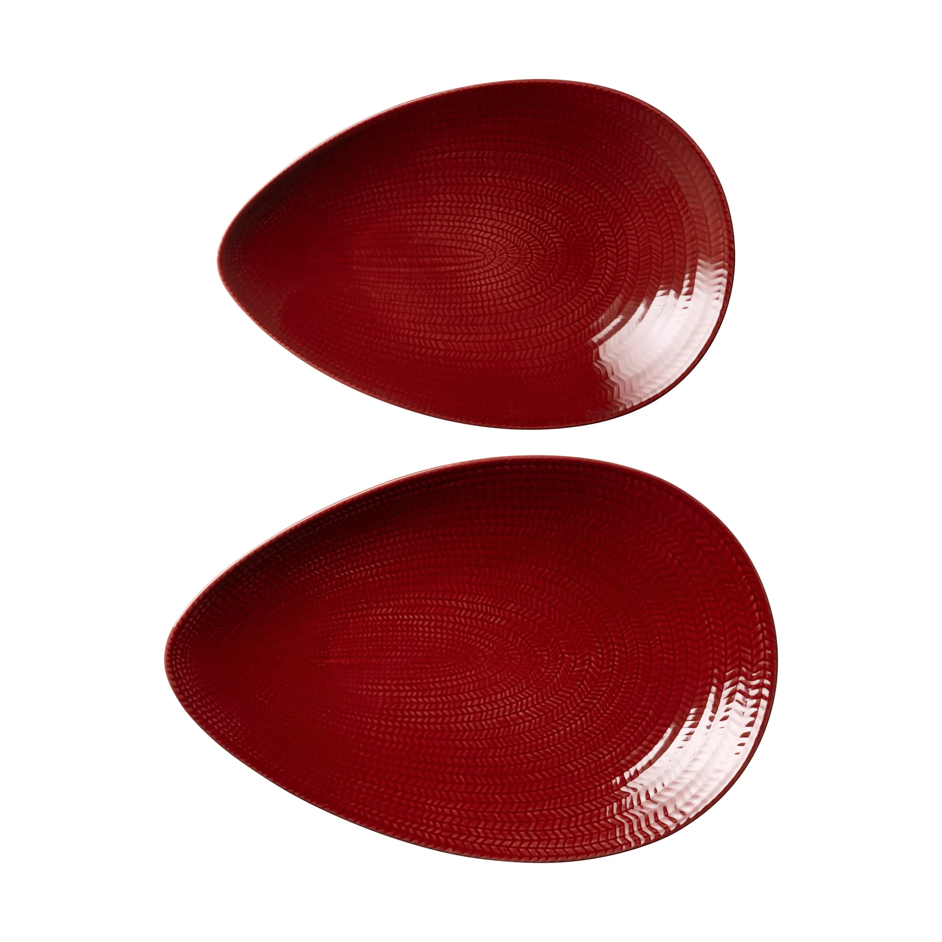 Blue Fire serving platter, Red, 24x35 cm Rörstrand