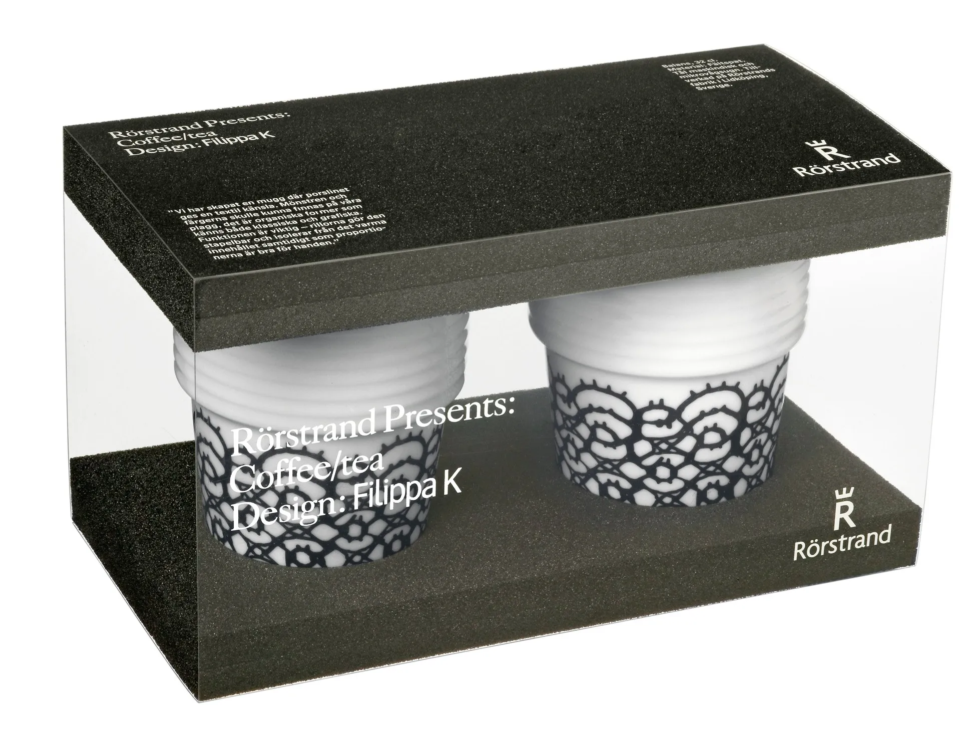 Filippa K mug 2-pack, black tip 2-pack Rörstrand