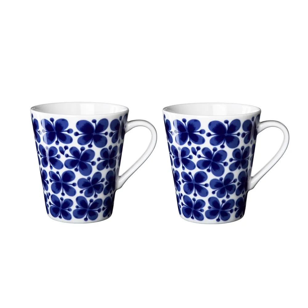 Rörstrand Mon Amie mug with handle 2-pack 34 cl | Scandinavian Design | Coffee cups | Blue