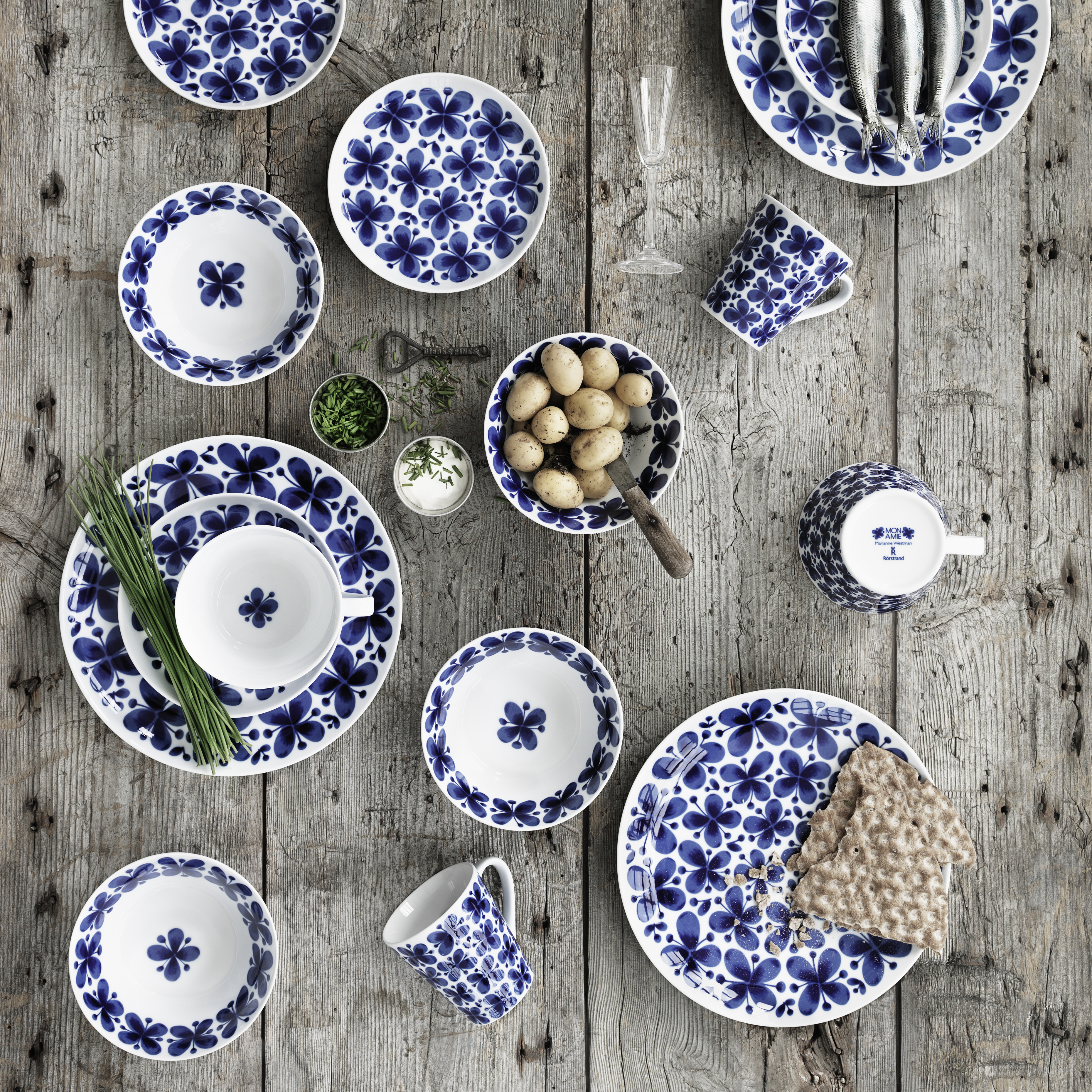 Mon Amie Blue Flower Marianne Westman Dinner Plate Iittala Scandinavian 