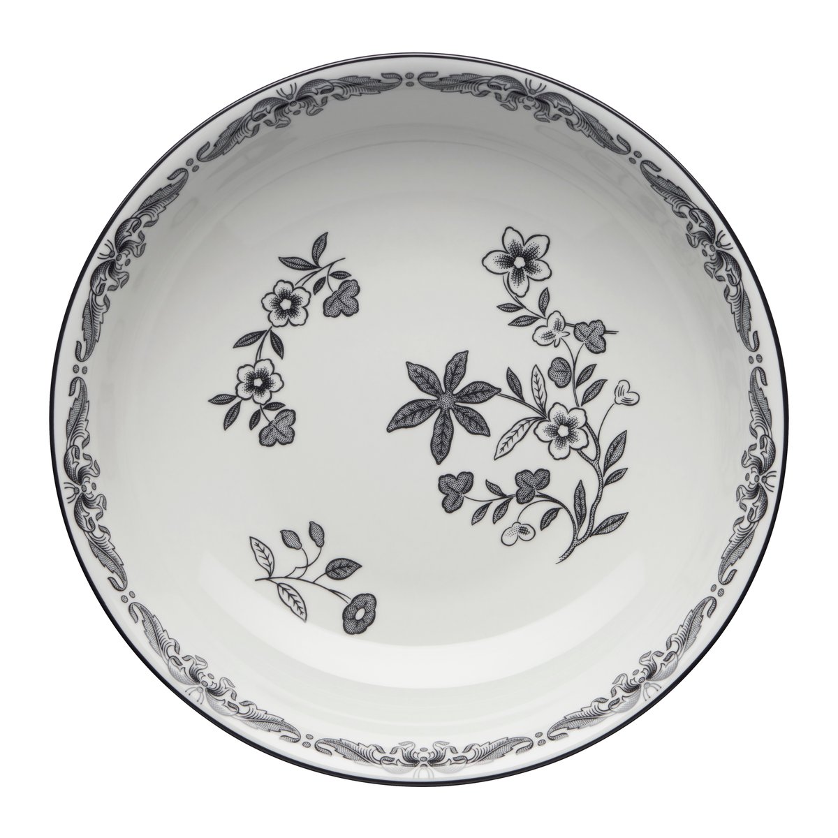 Rörstrand Ostindia Black deep plate o 22 cm | Scandinavian Design | Deep plates | Black