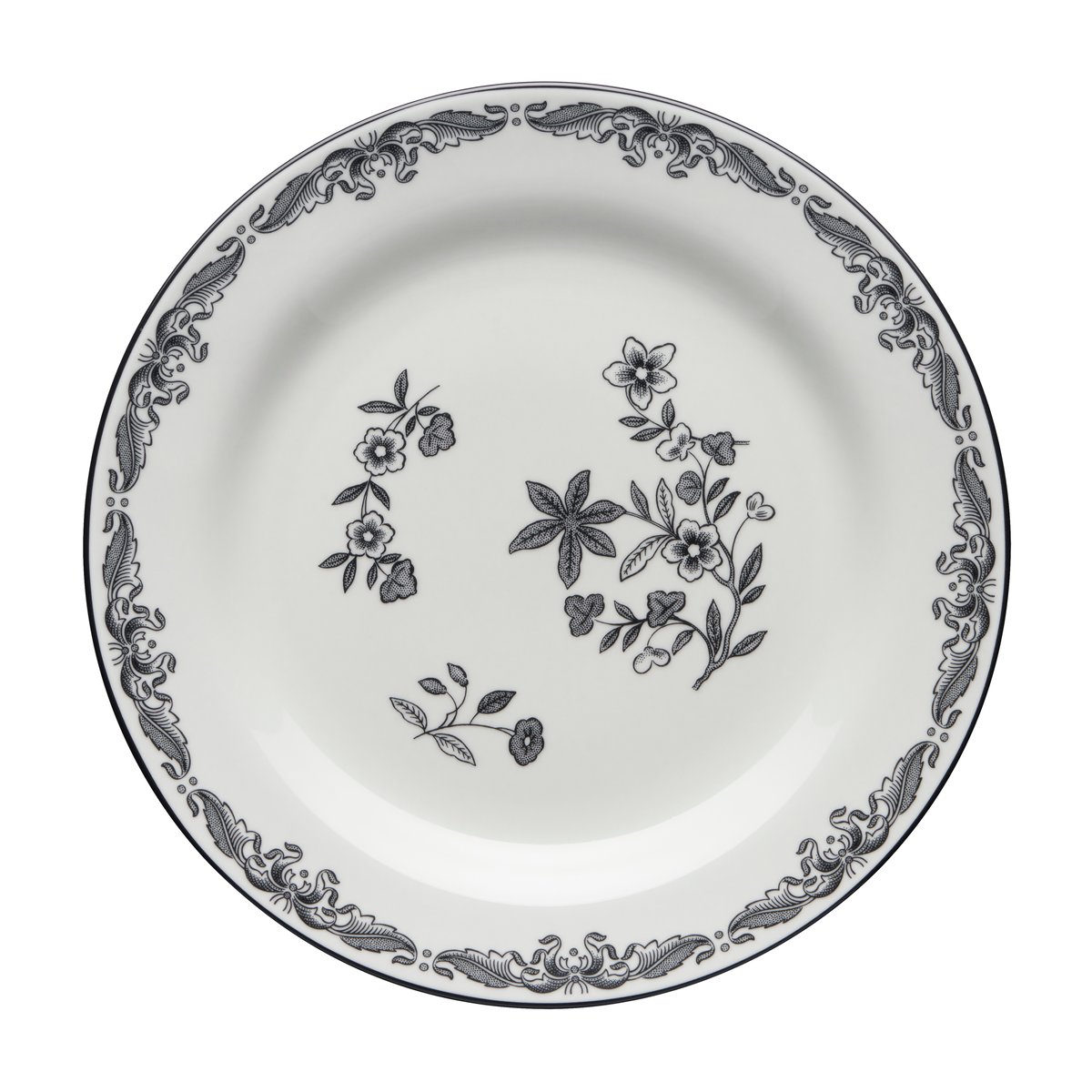 Rörstrand Ostindia Black plate o 21 cm | Scandinavian Design | Small plates & side plates | Black