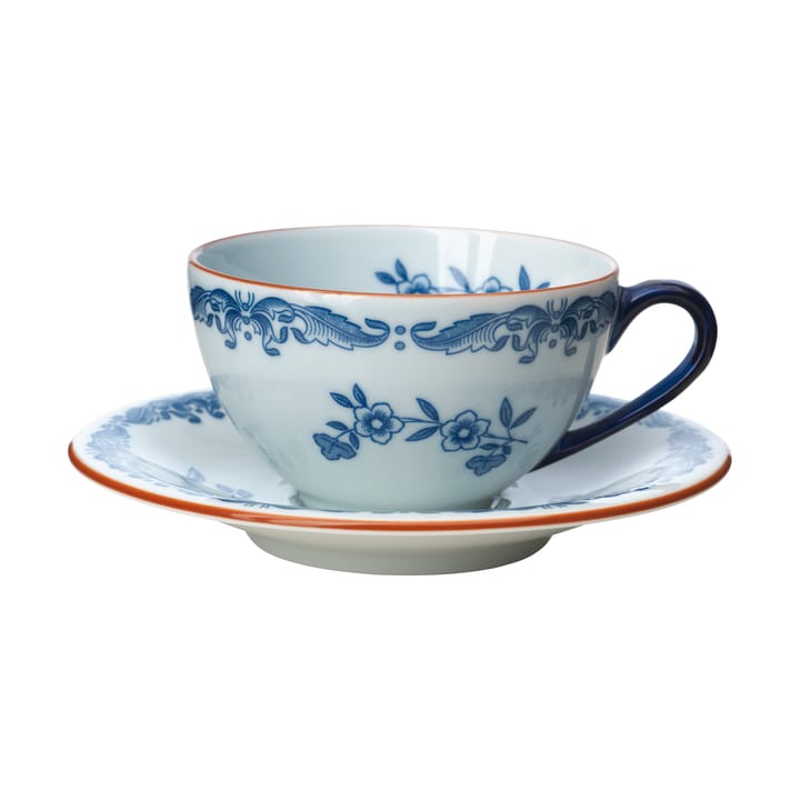 Ostindia cup with saucer 16 cl gift wrap - Blue-white - Rörstrand