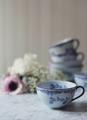 Ostindia cup with saucer 27 cl gift wrap - Blue-white - Rörstrand