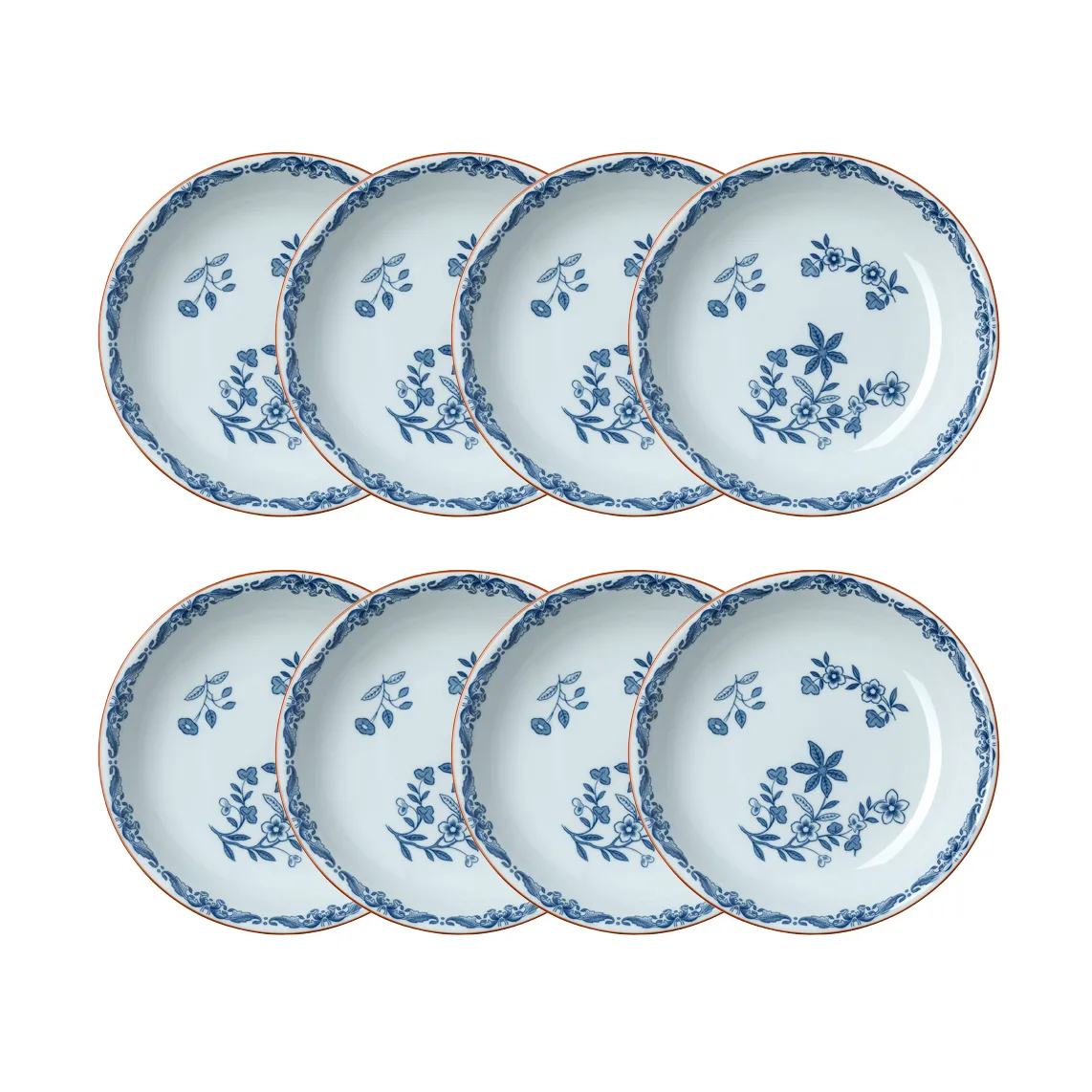 Ostindia deep plate Ø22 cm 8-pack – Blue,  Rörstrand