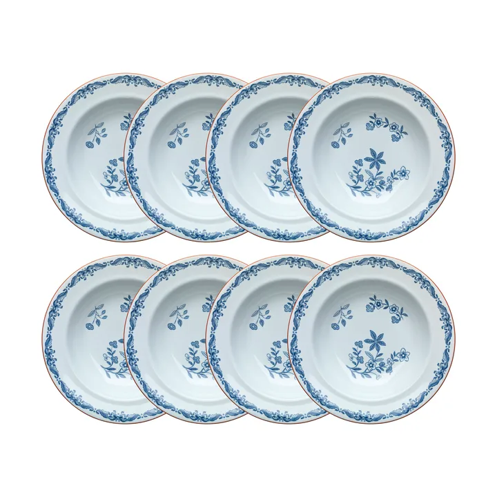 Ostindia deep plate Ø24 cm 8-pack – Blue - undefined - Rörstrand