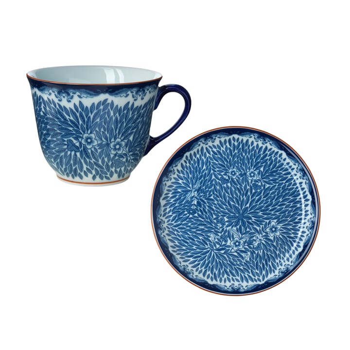 Ostindia Floris mug and plate - mug 40 cl, plate 20 cm - Rörstrand