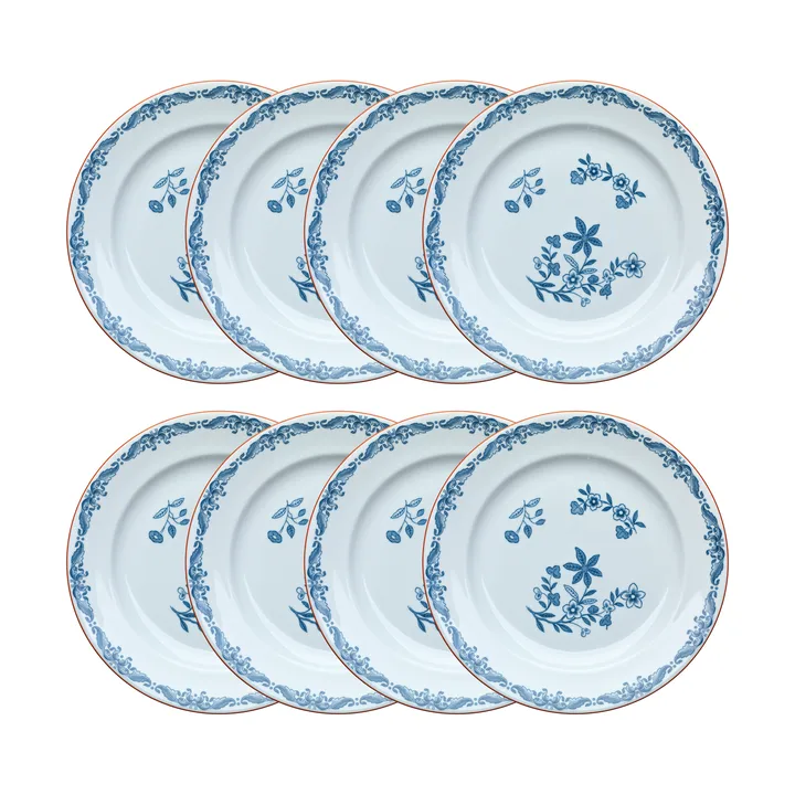 Ostindia plate Ø21 cm 8-pack – Blue - Rörstrand