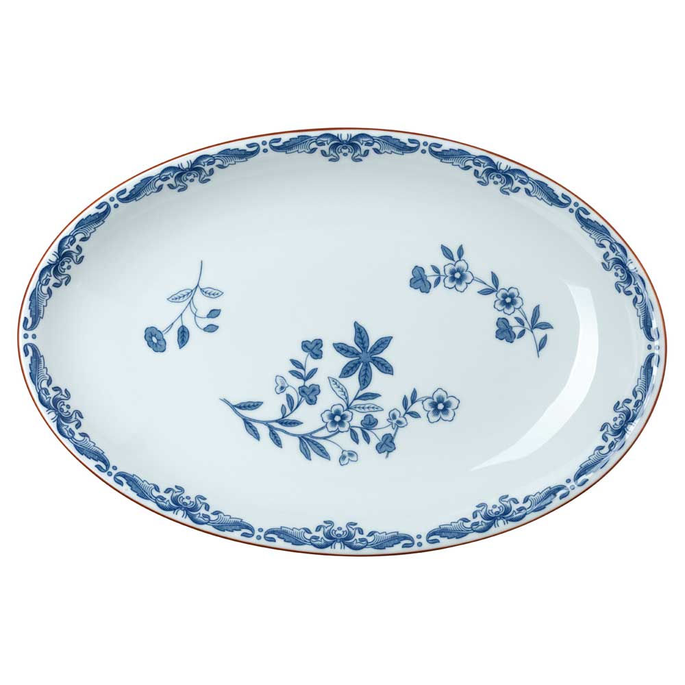 Rörstrand Ostindia serving dish oval 33x22 cm | Scandinavian Design | Serving platters & dishes | Blue