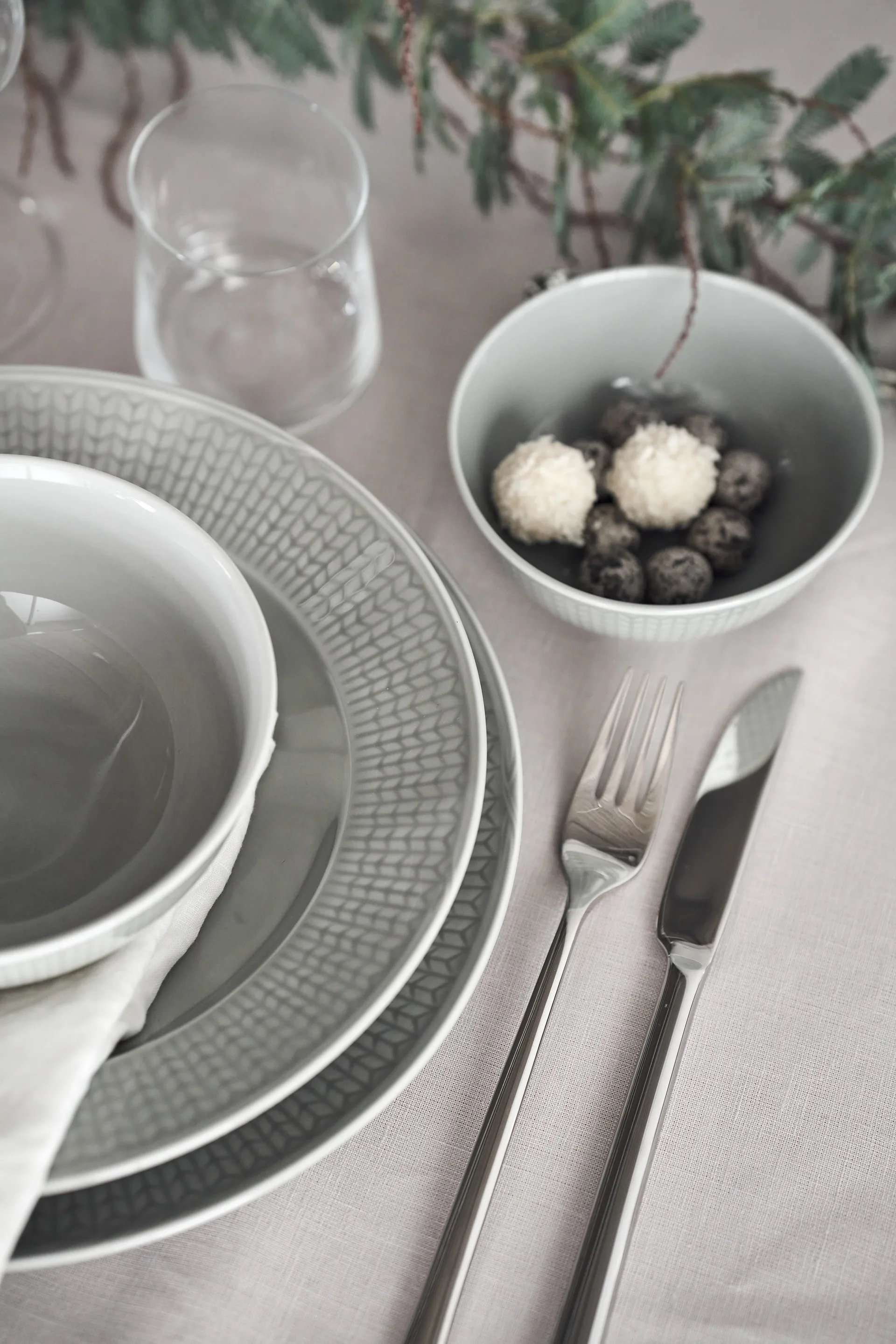 Swedish Grace bowl small 6-pack Mist (grey),  Rörstrand