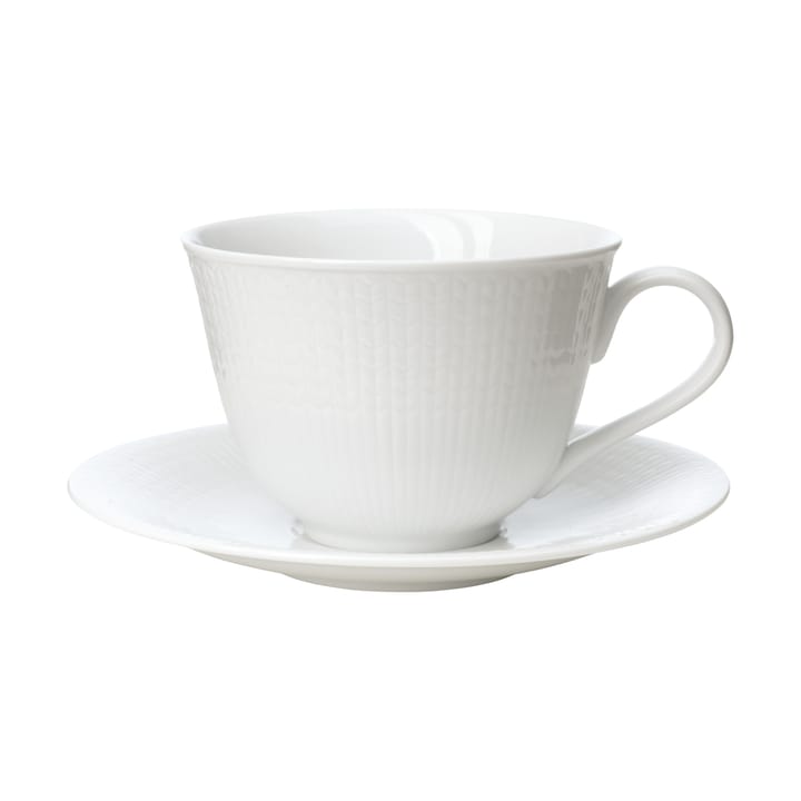 Swedish Grace cup with saucer 45 cl - Snow - Rörstrand