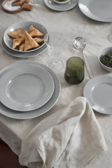 Swedish Grace deep plate 25 cm 6-pack Mist(grey) - Rörstrand