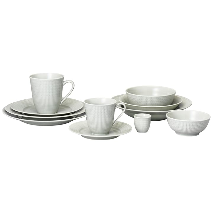 Swedish Grace deep plate 25 cm 6-pack Mist(grey) - undefined - Rörstrand