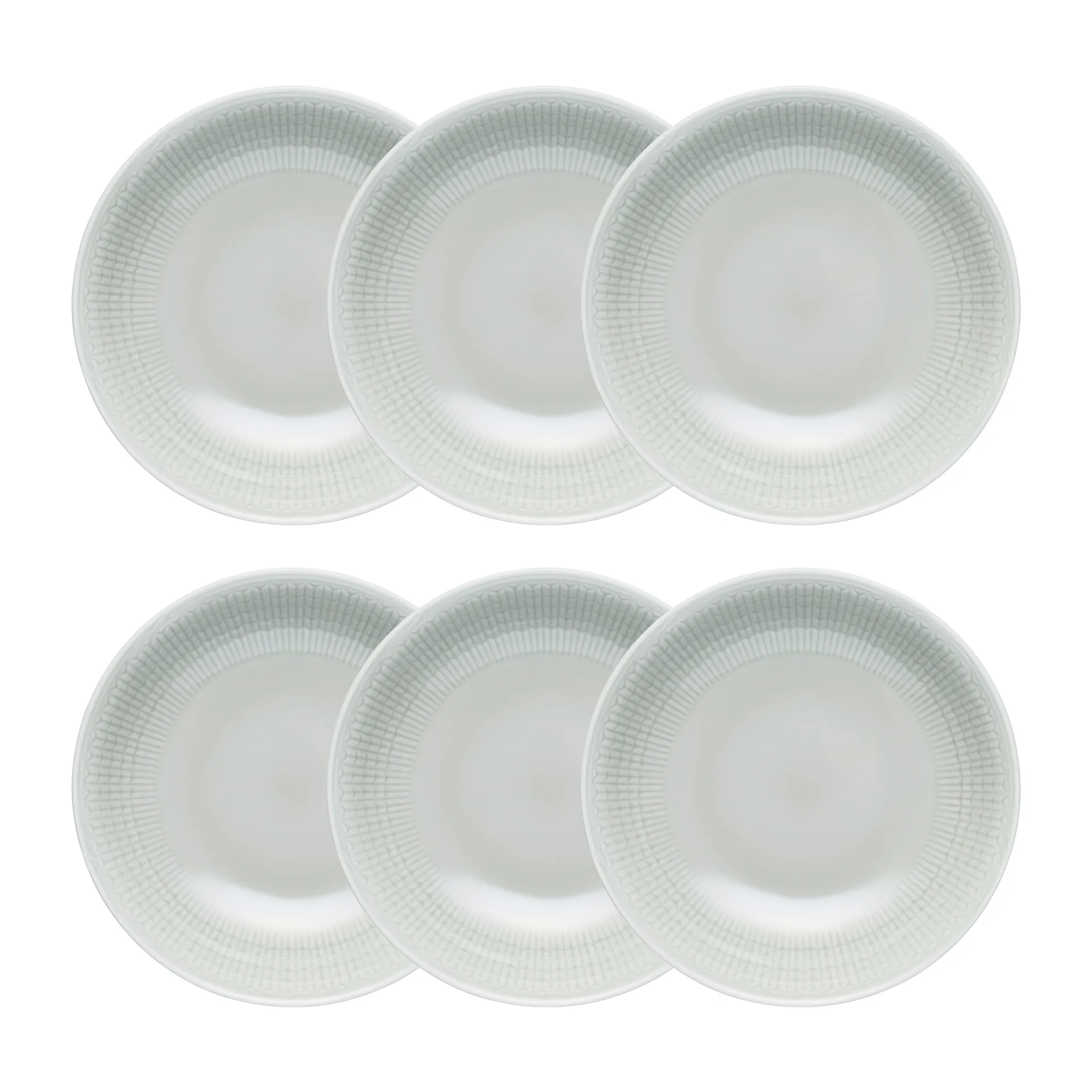 Swedish Grace deep plate 6-pack Mist (grey) Rörstrand