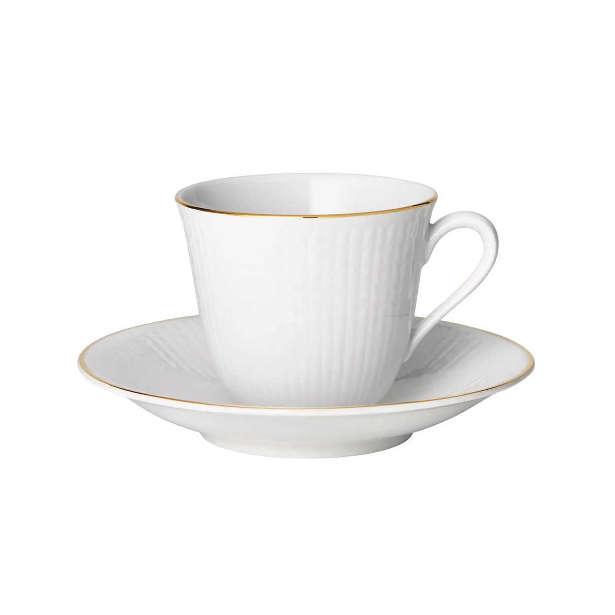 Rörstrand Swedish Grace Gala coffee cup with saucer white