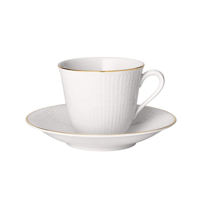 Rörstrand Swedish Grace Gala coffee cup with saucer white