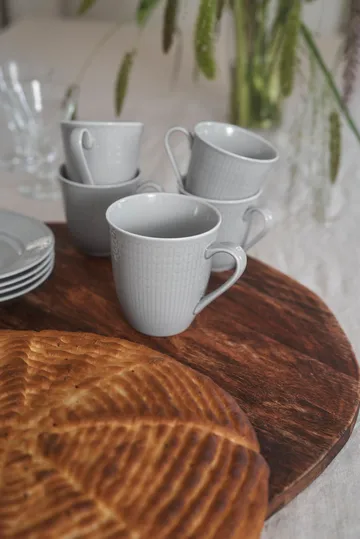Swedish Grace mug large 6-pack Mist (grey) - Rörstrand
