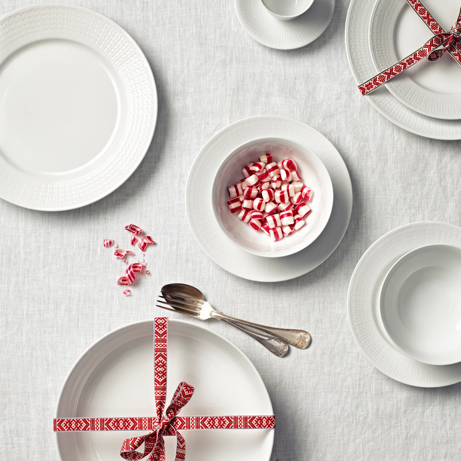 Swedish Grace plate 21 cm, 6-pack snow (white),  Rörstrand