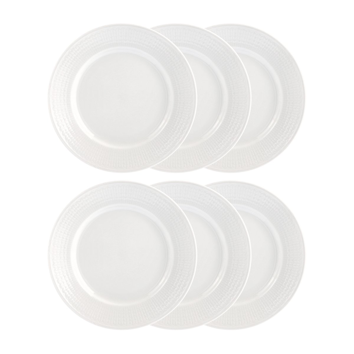 Rörstrand Swedish Grace plate 21 cm, 6-pack snow (white) snow (white)
