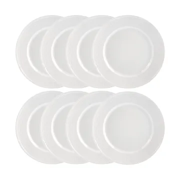 Swedish Grace plate Ø27 cm 8-pack - Snow (white) - undefined - Rörstrand