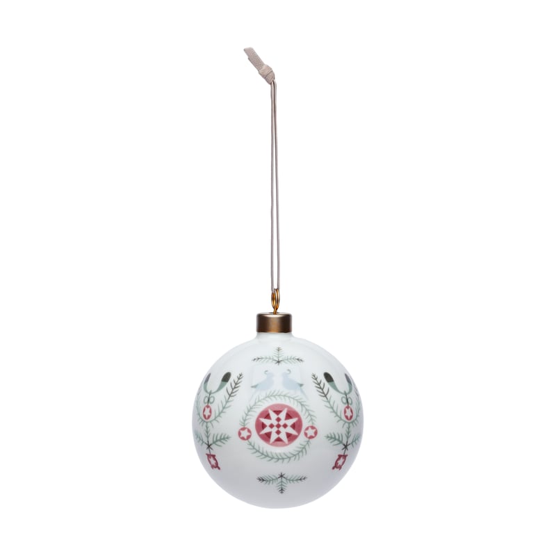 Rörstrand Swedish Grace Winter bauble Ø8 cm White