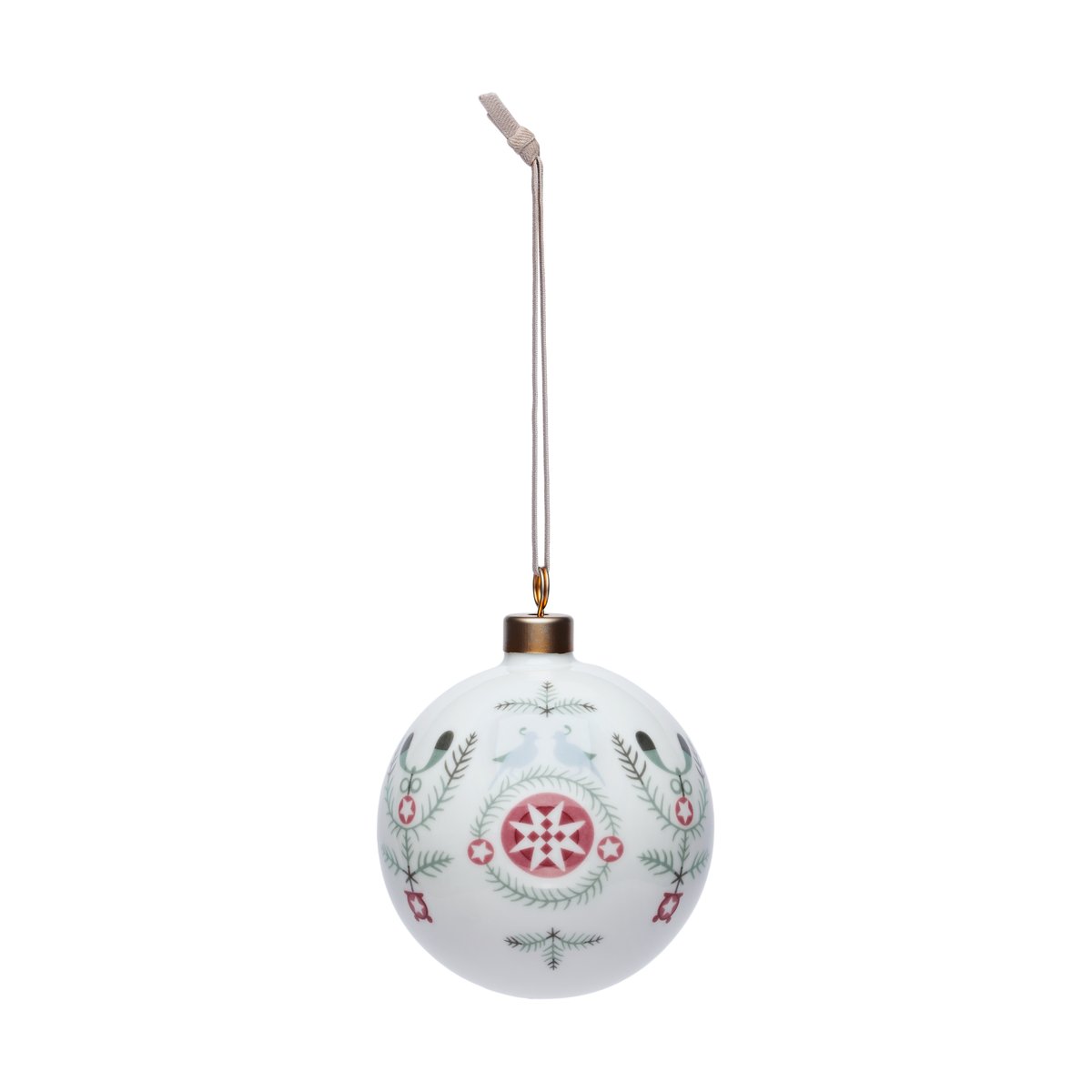 Rörstrand Swedish Grace Winter bauble Ø8 cm White