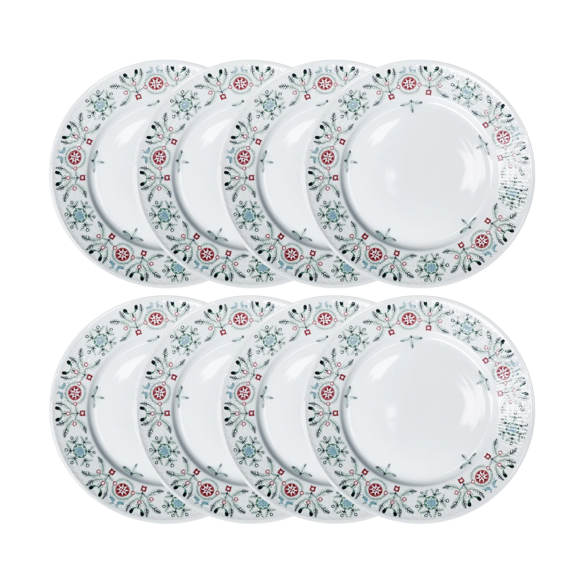 Swedish Grace Winter plate Ø27 cm 8-pack - White Rörstrand