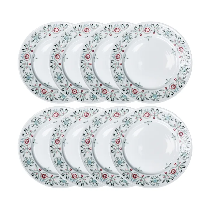 Swedish Grace Winter plate Ø27 cm 8-pack - White - undefined - Rörstrand