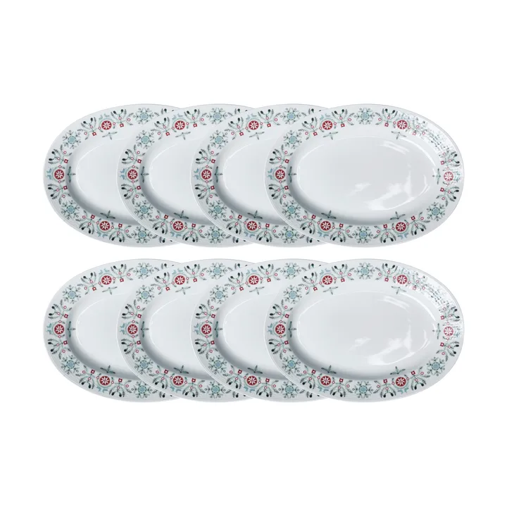 Swedish Grace Winter plate oval 8-pack - White - undefined - Rörstrand
