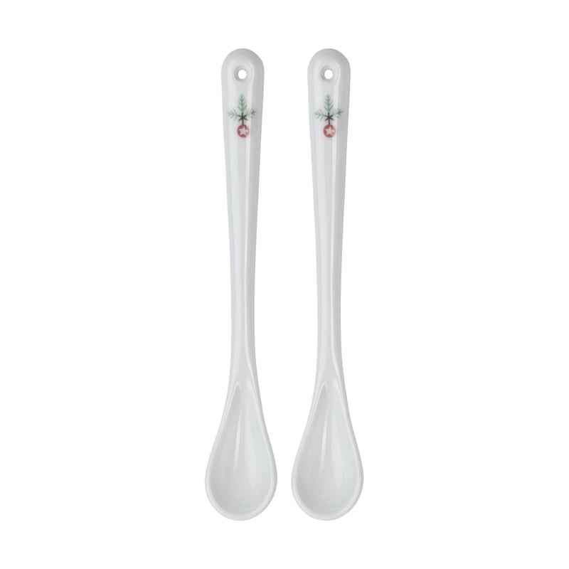 Rörstrand Swedish Grace Winter spoon 15 cm 2-pack White