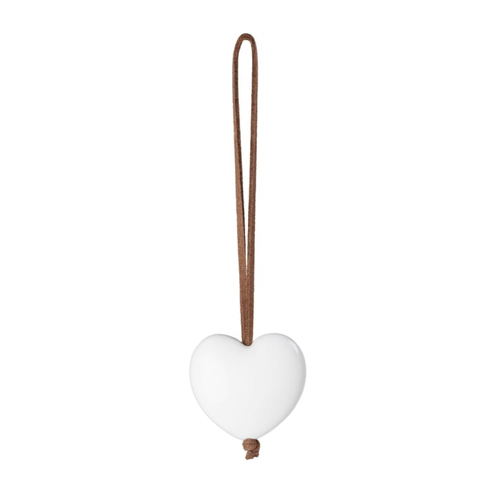 Forest tales hanging heart Christmas decoration 4.5 cm - White - Rosendahl