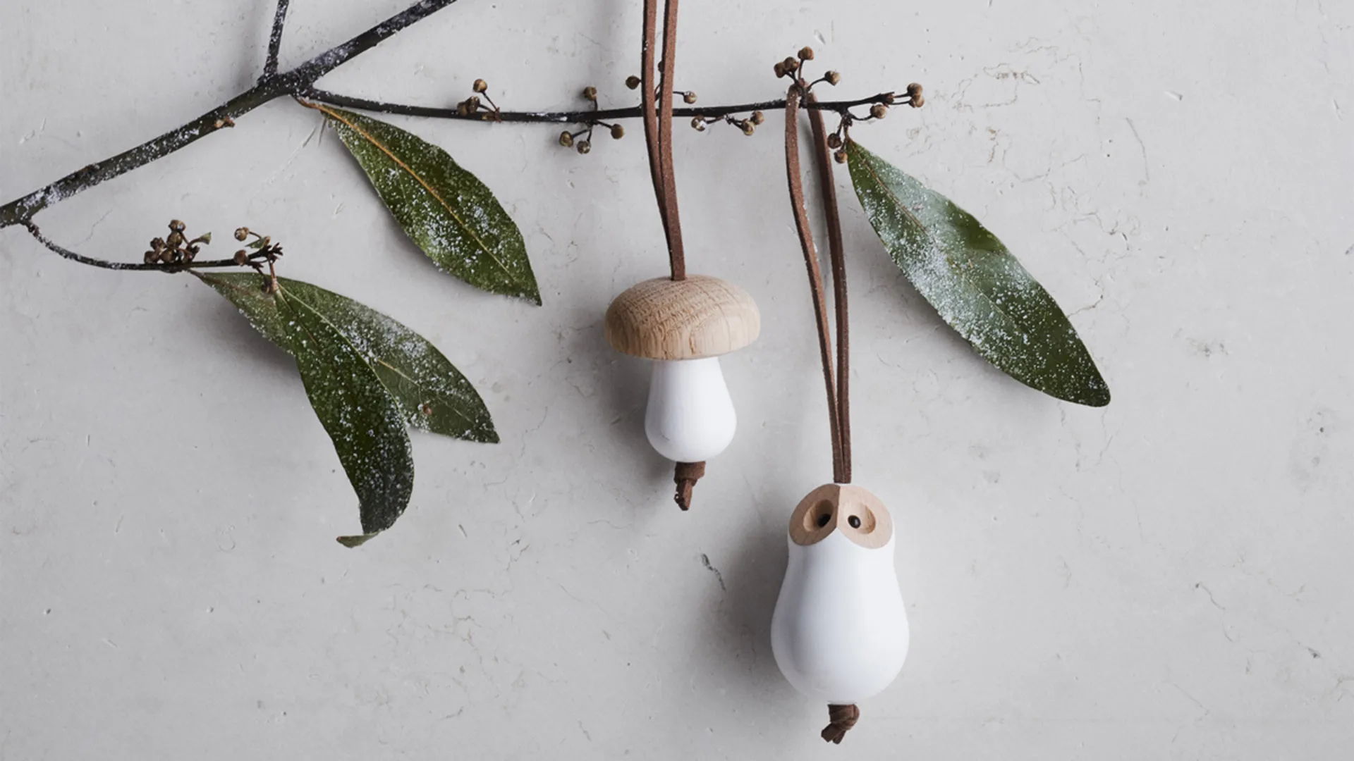 Forest tales owl Ø4 cm, White Rosendahl