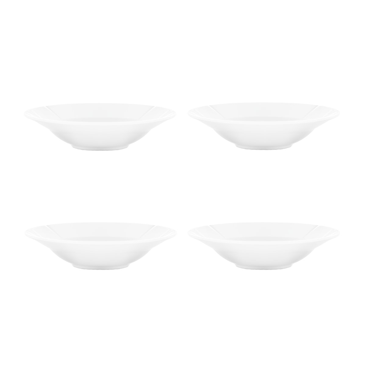 Rosendahl Grand Cru deep plate o25 cm 4-pack White | Scandinavian Design | Dinner plates | White