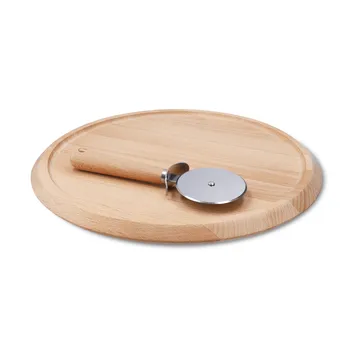 Grand Cru pizza board and pizza cutter - Beech, Ø35 cm - Rosendahl