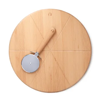 Grand Cru pizza board and pizza cutter - Beech, Ø35 cm - Rosendahl