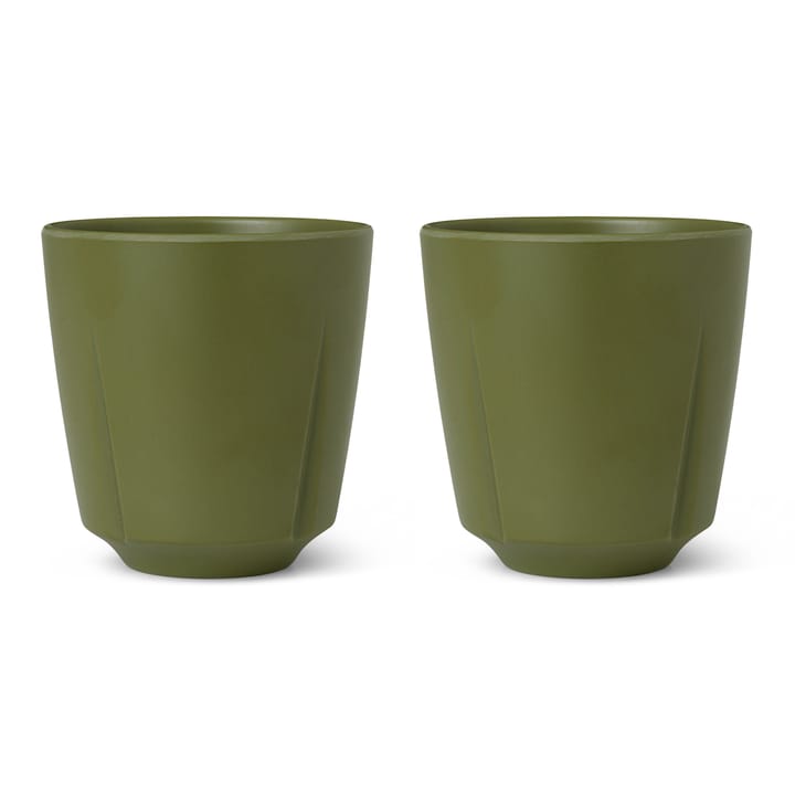 Grand Cru Take melamine mug 32 cl 2-pack - Olive green - Rosendahl