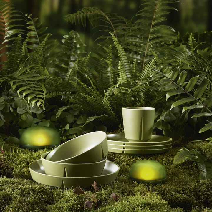 Grand Cru Take melamine plate Ø21.5 cm 2-pack - Olive green - Rosendahl