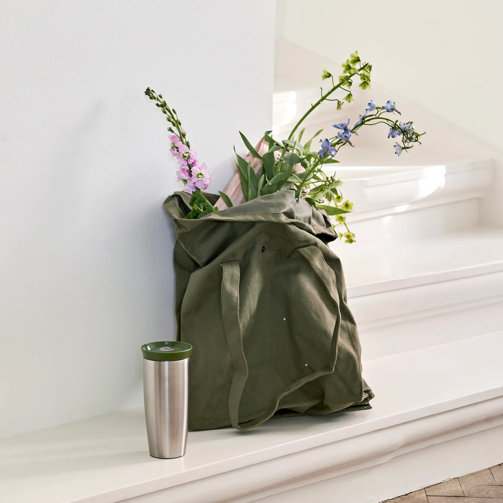 Grand Cru thermos mug 40 cl, Olive green Rosendahl